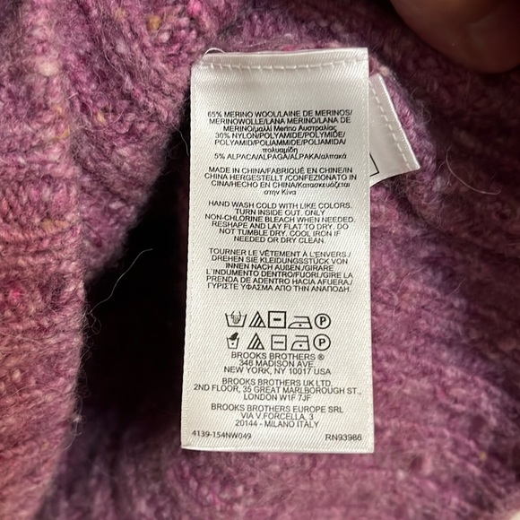 Brooks Brothers sweater top woman’s cable knit crew neck merino wool alpaca - Picture 10 of 10